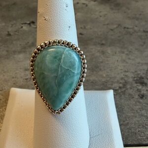 Larimar Sterling Silver Ring - Size 7